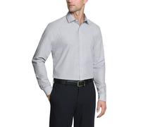 UNLISTED Kenneth Cole - Camisa de Vestir para Hombre, Corte Ajustado, a Cuadros y Rayas (Estampada), Gasolina., 38 cm- 39 cm Hals 86 cm- 89 cm Ärmel