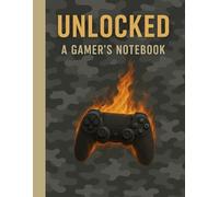 Unlocked A Gamer's Notebook: / camo gray background/ 8.5x11 inch notebook/