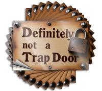 Unlocking The Mystery: Definitely Not A Trap Door Bath Decor Adulting DIY | Adhesivo de vinilo extraíble con cita de Badass (6 x 9 cm)