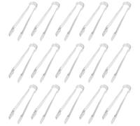 Unlorspy 15 pinzas de plástico transparente para servir buffet, 16 cm, mini pinzas transparentes para servir té, café, fiesta, bar y aperitivos