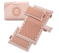 UNMERA Juego de colchoneta y almohada de acupresión, relleno natural de lino y fibra de coco, apto para FSA/HSA, para aliviar el dolor de espalda/cuello, ciática, dolor de cabeza y relajación