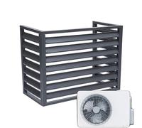 Unmjgybc Aircon Heatump Cover Outdoor Air Source Heat Pump Cover Outdoor Condensador Protector Aluminio Aire Acondicionado Mini Split AC Unit Gris No Top L120*W70*H150(5P)