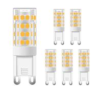 Unnderwiss Bombilla LED G9 5W (5 piezas) equivalente a una halógena de 40 vatios G9 500LM 3000K Blanco cálido 220V Sin parpadeo, no regulable Adecuada para la iluminación de salones y dormitorios.