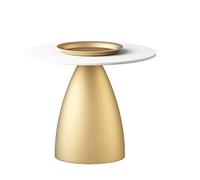 UNNS Mesa Auxiliar Mesa Final Mesa de té Creativa Mesa de café Moderno pequeño apartamento Sala de Estar sofá Instinto de Mesa Estilo Simple pequeña Mesa Redonda (Color : Yellow, Size : Small)