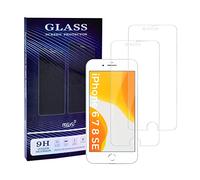 UNO' [2 Unidades] Protector Pantalla iPhone 6/ iPhone 7/ iPhone 8/ iPhone SE, Cristal Templado Ultra Resistente 9H, Antiarañazos, Sin burbujas, Antihuellas, Alta Receptividad, Definición HD.