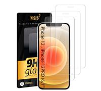 UNO' 3 Piezas Protector Pantalla Para iPhone 12/12 Pro (6.1"), Cristal Templado 9H HD, Anti-Huellas, Antiarañazos, Compatible con Fundas, Instalación Fácil. (Iphone 12/12PRO)