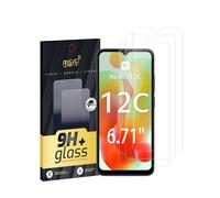 UNO' - 3 Und, Protector de Pantalla para XIAOMI REDMI 12 C (6.71"), Vidrio Templado 9H, Cobertura Completa con Bordes Curvos, Ultra Resistente, Transparente, Antiarañazos, Antihuellas, Sin Burbujas.