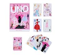 UNO Barbie Fashion Model Collection - Juego de cartas (edición limitada del 65º aniversario, 112 tarjetas, caja rosa, a partir de 7 años), HYH43