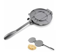 Uno Casa Prensa De Tortilla De Hierro Fundido, 8 Pulgadas, Máquina De Tortillas Presazonadas Prensa Tortillas Tortitas Maquina Con 100 Piezas De Papel Pergamino Para Tortillas De Maíz Roti Taw (negra)