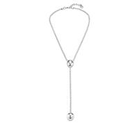 UNO de 50, Colgante Largo en Aleación de Metales, Bañado en Plata de Ley, Diseño Creativo, Joya Artesanal