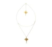 UNO de 50 | Collar de Doble Cadena Corta | con Forma de Mantarraya | Bañado en Oro de 18k | Joya Artesanal | Hecho en España