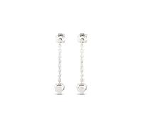 Uno de 50 | Pendientes de Aleación de Metales | Bañados en Plata de Ley | Cadena Colgante con Corazones Pequeños | Joyería Artesanal