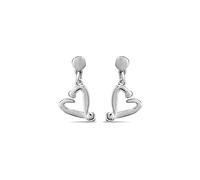 Uno de 50 | Pendientes de Aleación de Metales | Bañados en Plata de Ley | Corazón Clavado | Joyería Artesanal