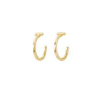 Uno de 50 Pendientes De Aros Bañados En Oro De 18K, De Diseño Abierto E Inspirados En La Estética China