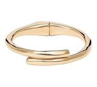 UNOde50 Pulsera bañada en oro de 18k con forma de túbulo y muelle oculto