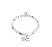 UNOde50 Pulsera Bañadas En Plata De Ley Y Cristal De Murano Marfil Y Herradura