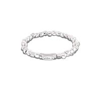 UNO de 50 | Pulsera de Bolas | de Cuentas | Bañada en Plata de Ley | Talla XL | Joya Artesanal | Hecho en España