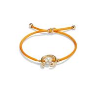 UNO de 50 | Pulsera de Hilo con Perla Shell | Bañada en Oro 18k | Diseño Creativo | Artesanal