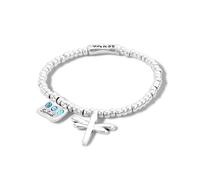 UNOde50 Pulsera elástica bañada en plata de ley con mensaje Salud