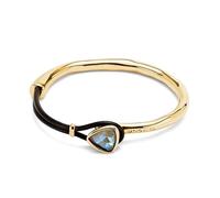 UNO de 50 | Pulsera Fina para Mujer | Cuero y Bañada en Oro de 18K | Cristal Facetado Multicolor | Talla M | Joya Artesanal | Hecho en España