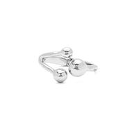 UNO de 50 Pulsera Rígida Con Tres Bolas Bañadas En Plata De Ley