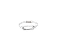 UNO de 50 - Pulsera Rígida Plata de Ley o Bañada En Oro De 18K Que Presenta Un Original Cierre En Forma De Eslabón