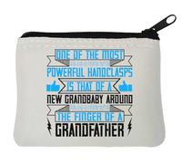 Uno de los cierres de mano más potentes es el de un nuevo nieto diciendo monedero de neopreno 10 x 11 cm, color blanco, White, Talla única