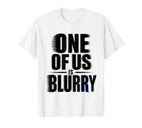 Uno de Nosotros es borroso Divertido Bar ilusión óptica Camiseta gráfica económica, Hombre, Blanco, XL