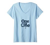 Uno de uno: Declaración de Identidad única para individuos Camiseta Cuello V, Mujer, Azul Bebé, XXL