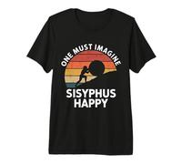 Uno Debe Imaginar Sísifo Feliz Divertido Mito de la mitología Griega Camiseta Premium