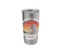 Uno debe imaginar Sísifo Feliz Divertido Mito de la mitología griega Vaso térmico de acero inoxidable de doble pared