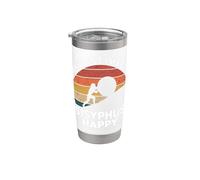 Uno debe imaginar Sísifo Feliz Divertido Mito de la mitología griega Vaso térmico de acero inoxidable de doble pared