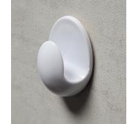 Uno Gancho de la Pared Ovalado 3x Solo Blanco Toallas "Produkteconomy"