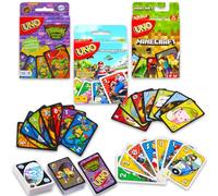 UNO - Juego de tarjetas de videojuego - Paquete con Minecraft, Super Mario, Tortugas Ninja Mutantes Adolescentes UNO Tarjetas para niños más calcomanías, más | Minecraft, Mario, TMNT Actividades para