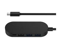 Uno para cuatro concentradores multipuerto, divisor tipo C a USB 3.0 para extensión de concentrador de MacBook, convertidor USB-C (color: negro)
