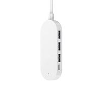 Uno para cuatro concentradores multipuerto, divisor tipo C a USB 3.0 para extensión de concentrador de MacBook, convertidor USB-C (color: blanco)