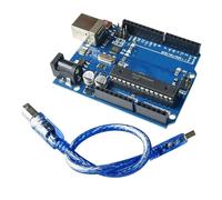 UNO R3 - Placa de desarrollo (3 temporizadores, 32 KB Flash, 6 PWM, 1 SPI, compatible con Aruduino IDE)