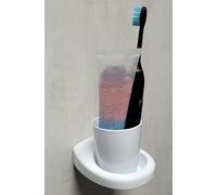 UNO Taza de Diente Con Soporte Pared Blanco Plástico "Produkteconomy"