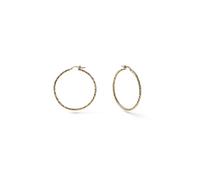 UNOAERRE Pendientes de aro chapados en oro amarillo de 24 quilates, 4 cm, estilo minimalista chic 000EXO4839900-2732