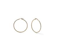 UNOAERRE Pendientes de aro Maxi, chapados en oro amarillo de 24 quilates, diamantados, 5 cm 000EXO4849900-2733