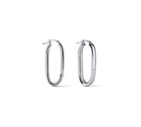 Unoaerre Pendientes de aro ovalado, chapados en plata 925, 000EXO4739900-2688