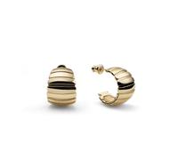 UNOAERRE Pendientes de semicírculo, chapados en oro amarillo de 24 quilates, estilo clásico 000EXO4768000-2723