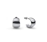 UNOAERRE Pendientes semicírculos, chapados en plata 925, cierre de mariposa, estilo clásico 000EXO4768000-2724