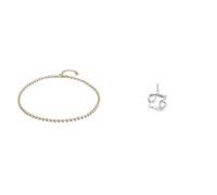 UNOde50 |Cadena con Bolas Continuas + Charm Signo del Zodiaco Cancer| Bañado en Oro de 18k | Joya Artesanal |Hecho en España