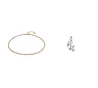 UNOde50 |Cadena con Bolas Continuas + Charm Signo del Zodiaco Sagitario | Bañado en Oro de 18k | Joya Artesanal |Hecho en España