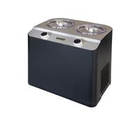 Unold Doppio 48835 - Sorbete con compresor y 2 bandejas de helado en aprox. 30 minutos, 250 W, negro