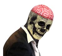 UNOLIGA Mascara Calavera Halloween, Mascara Esqueleto Adulto, Careta Calavera Cerebro para Hombre, Skull Mask Latex de Cabeza Completa (AA)