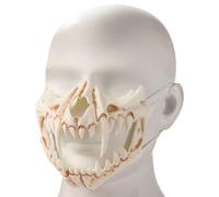 UNOLIGA Máscara de Esqueleto de Halloween, Máscara de Tigre, Máscara de Calavera de Media Cara, Máscara de Terror de Halloween para Adulto Niño Carnaval, Máscara Japonesa