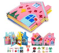 UNOSEKS Quiet Book a partir de 1 año, libro de fieltro Montessori a partir de 2 años, 3D Fieltro Busy Book a partir de 2 años Baby Activity Book Juguete educativo, libro de tela de 1 a 6 años, regalo