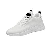 UnoSheng Zapatos de hombre negro deportivo botas de esquí ThickeningHiking Boot Warm Shoes Outdoor Ski Boots Thickening puntera de acero zapatos hombre, Blanco, 46 EU